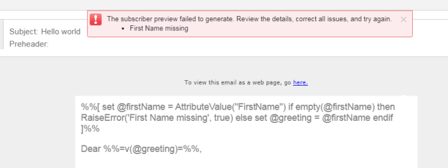 Exception handling in Salesforce Marketing Cloud emails – sfmarketing.cloud